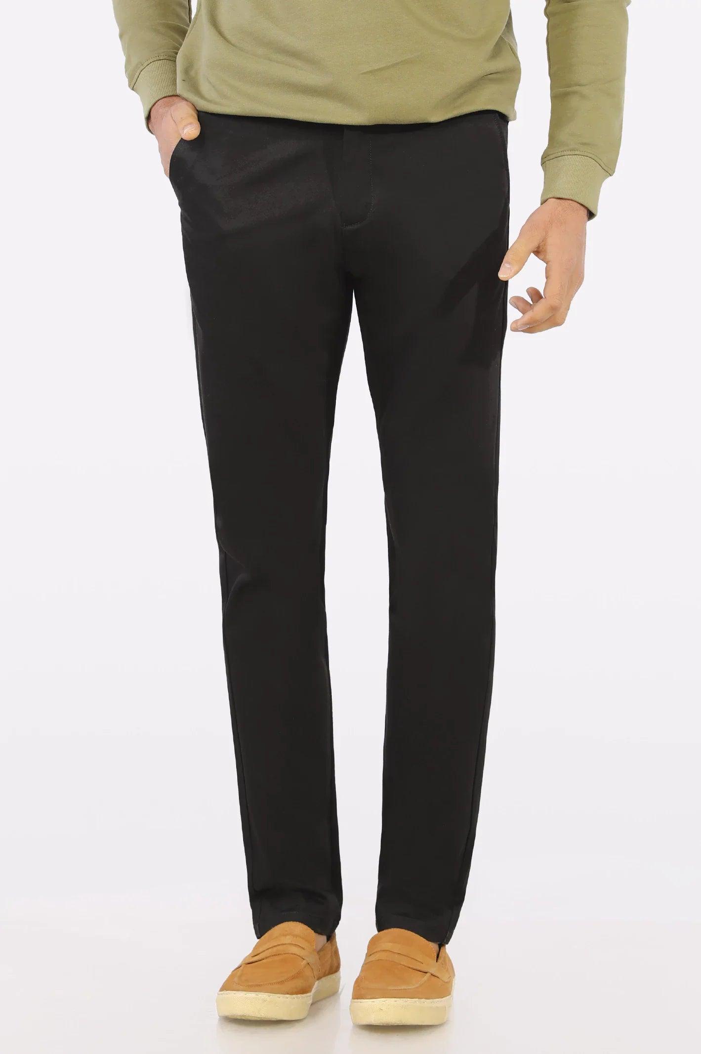 Premium Black Cotton Chinos Pant WEARTOWEAR