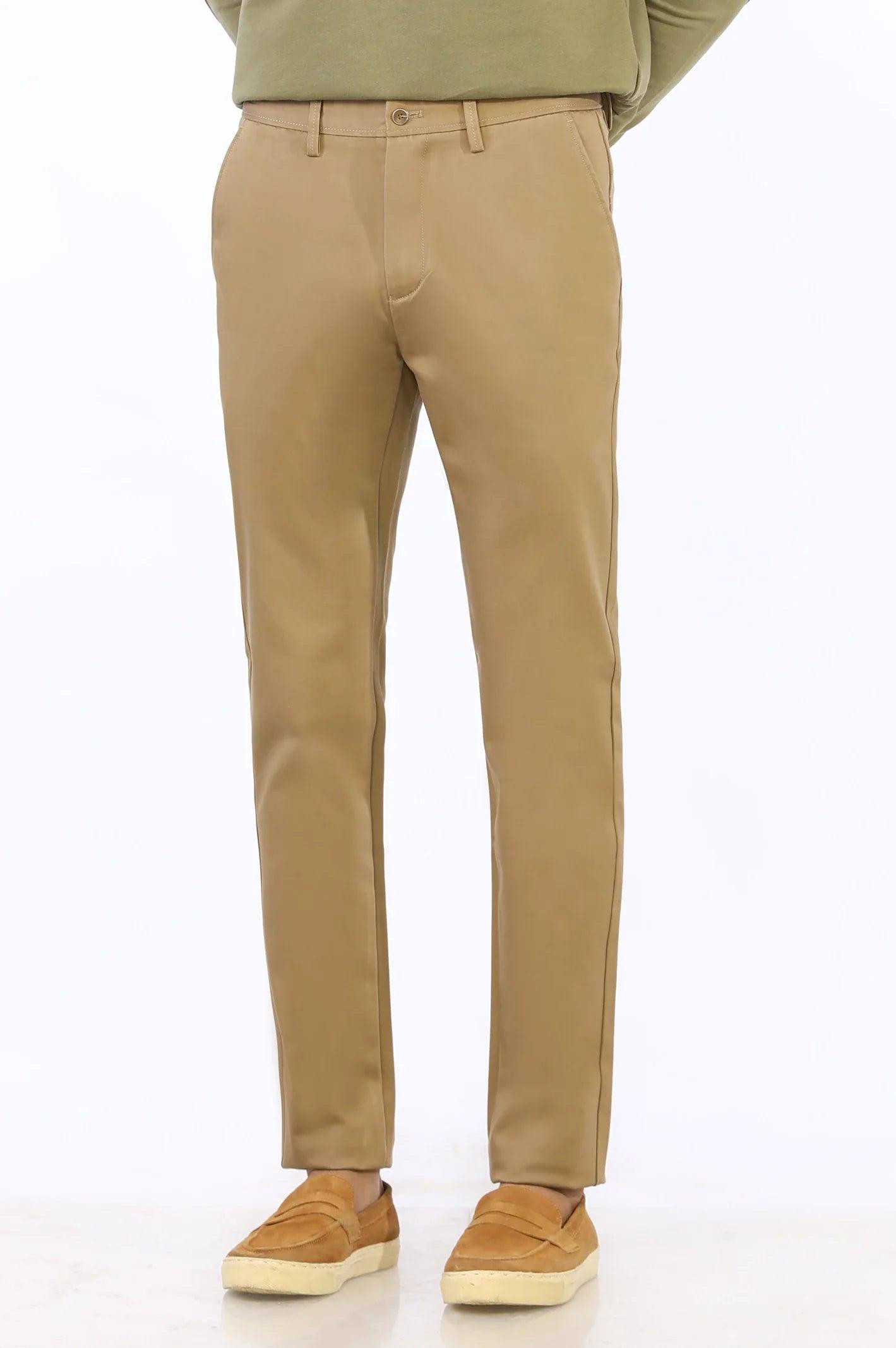 Premium Dark Khaki Cotton Chinos Pant WEARTOWEAR