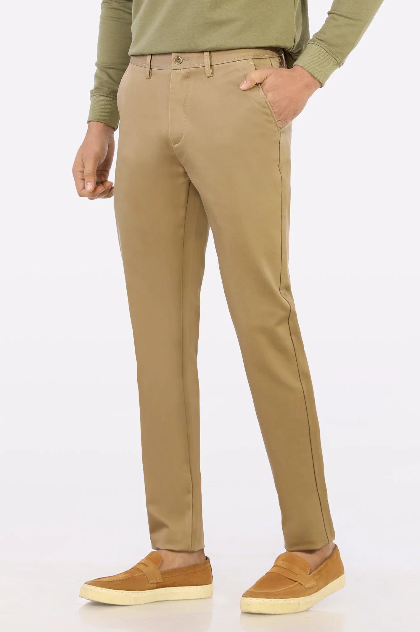 Premium Dark Khaki Cotton Chinos Pant WEARTOWEAR