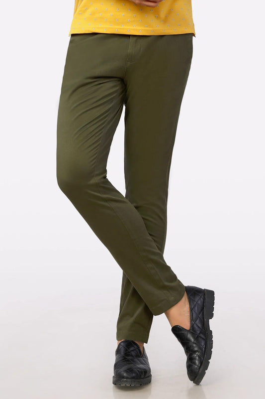 Premium Olive Green Cotton Chinos Pant WEARTOWEAR