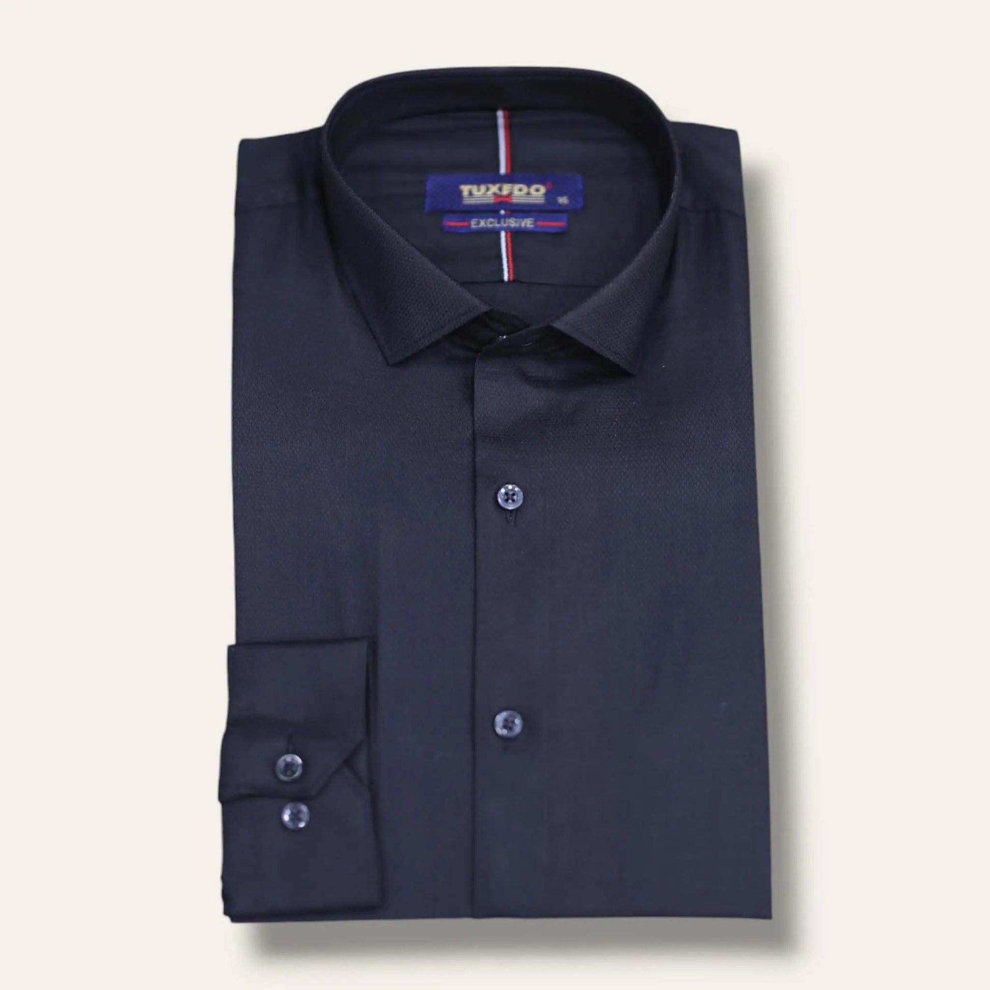 Black Textured Formal Shirt My Store