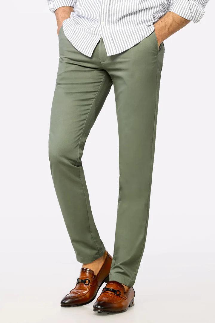 Premium Light Green Cotton Chinos Pant WEARTOWEAR