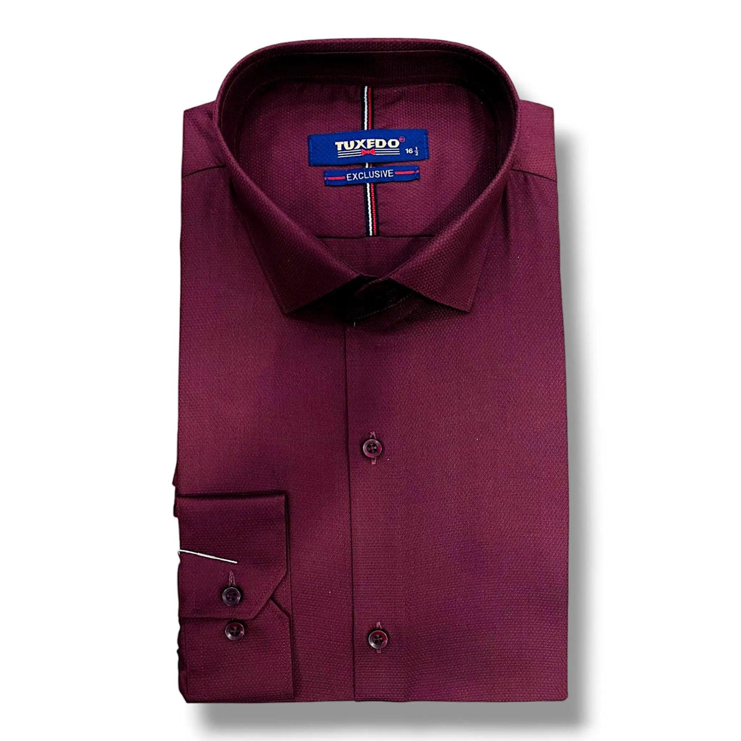 Mehroon Textured Formal Shirt