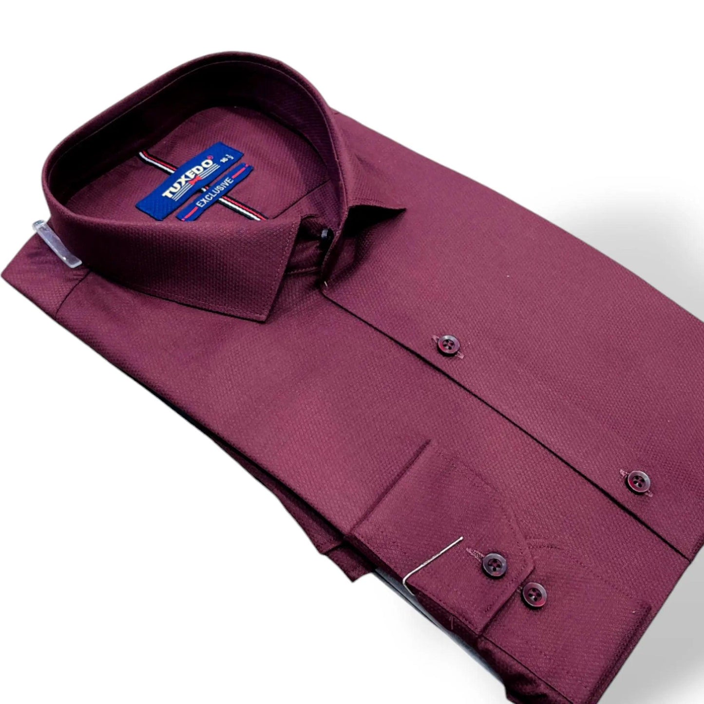 Mehroon Textured Formal Shirt