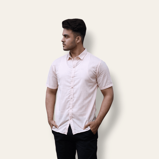 Peach Casual Shirt Half Sleeve WEARTOWEAR