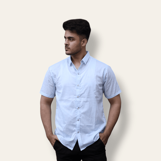 Sky Blue Casual Shirt Half Sleeve WEARTOWEAR