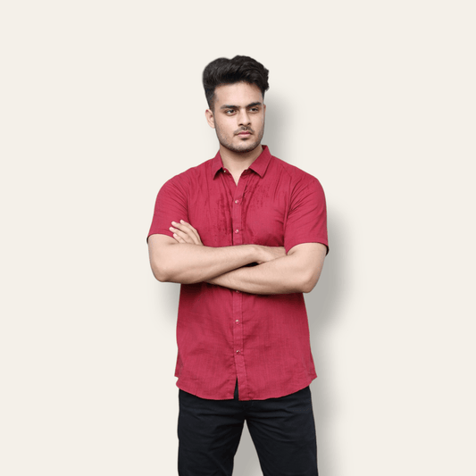 Mehroon Casual Shirt Half Sleeve WEARTOWEAR