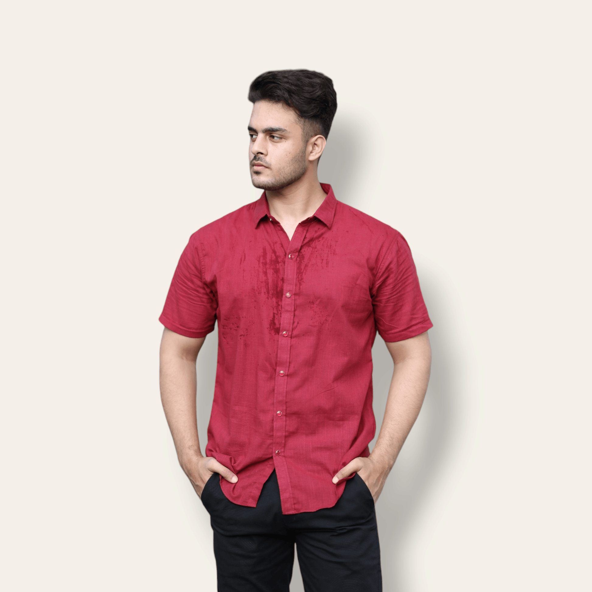 Mehroon Casual Shirt Half Sleeve WEARTOWEAR