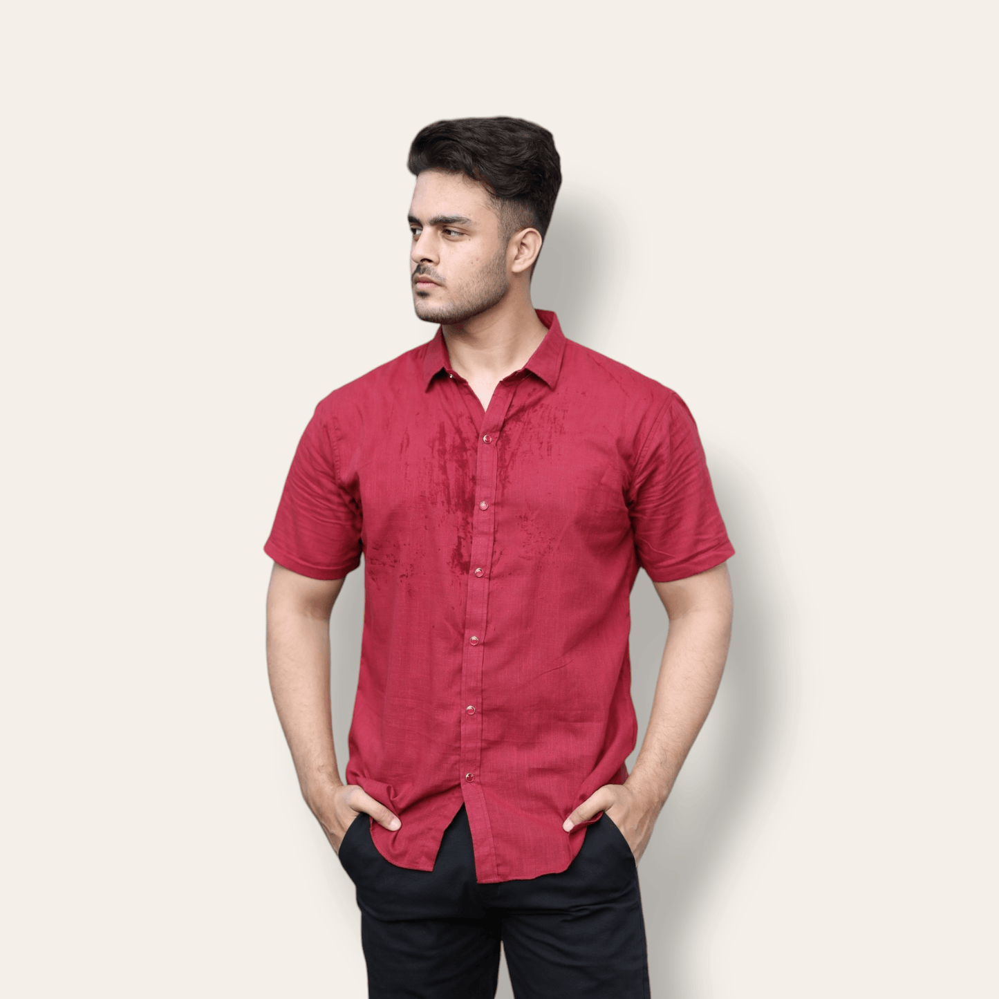 Mehroon Casual Shirt Half Sleeve WEARTOWEAR