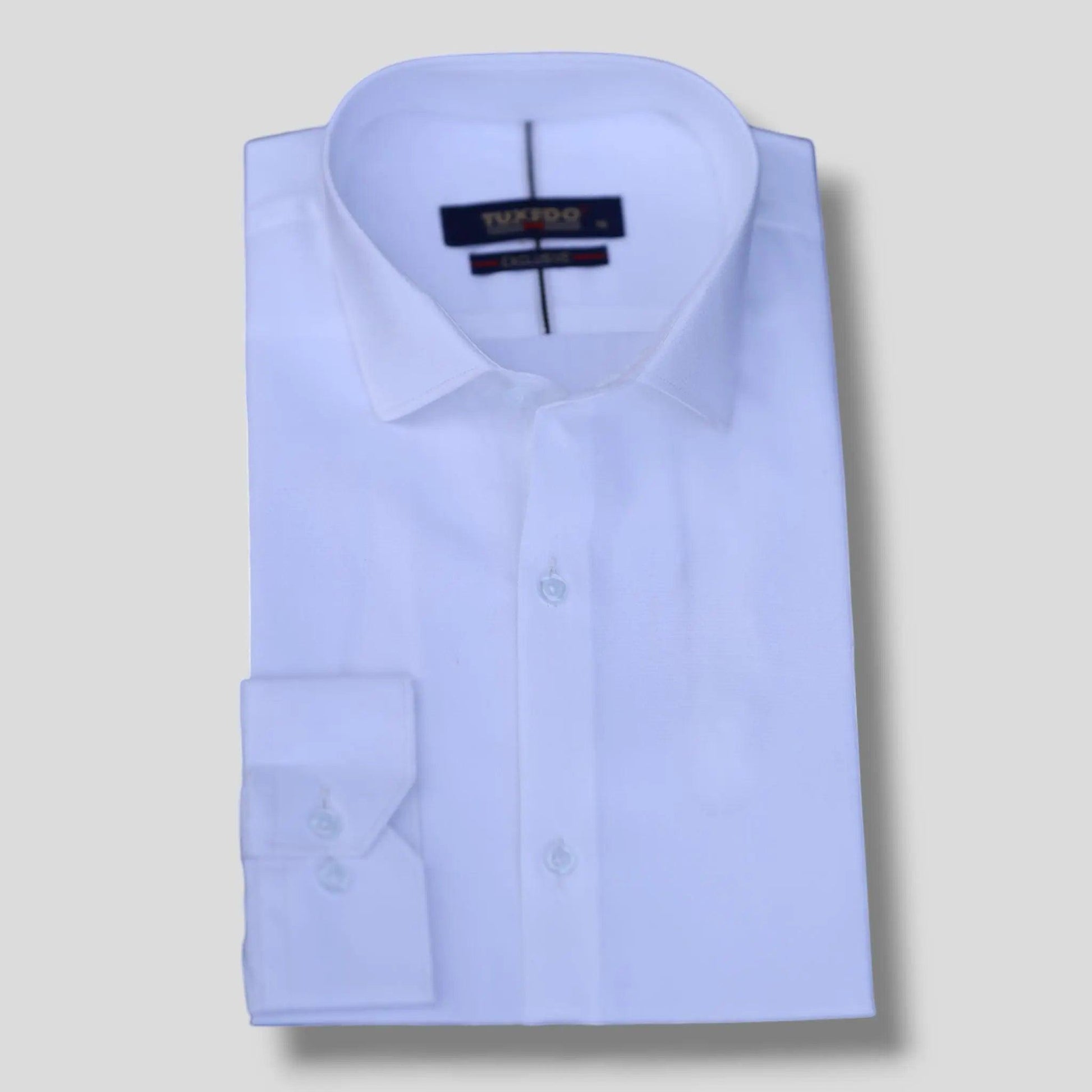 White Textured Formal Shirt My Store